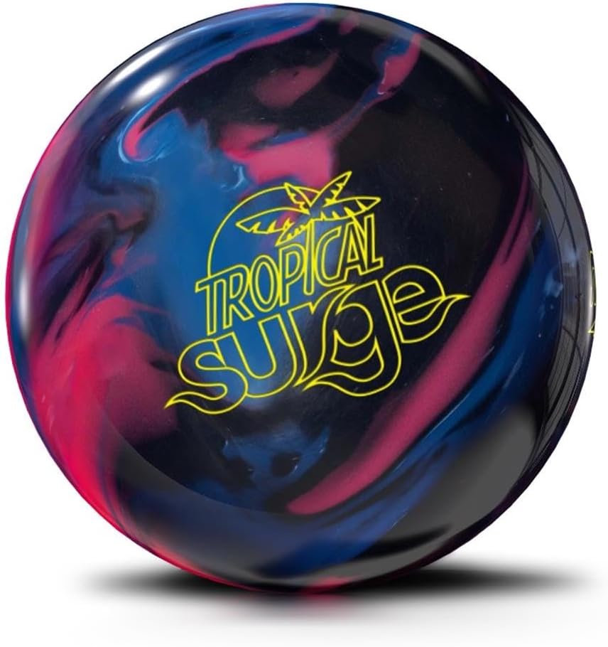Storm PRE-DRILLED Tropical Surge Bowling Ball - Black/Blue/Pink (This Item Includes a Free Bowlerstore Rubber Shammy- Colors Will Vary for The Shammy) 11lbs