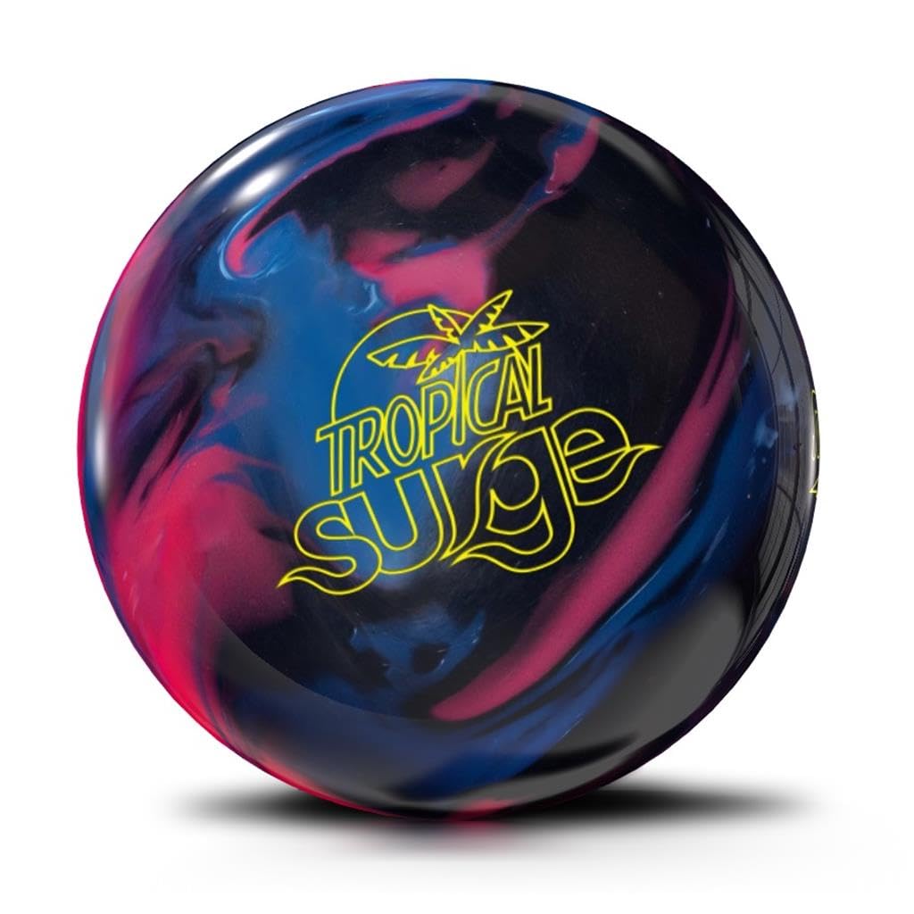 Storm PRE-DRILLED Tropical Surge Bowling Ball - Black/Blue/Pink (This Item Includes a Free Bowlerstore Rubber Shammy- Colors Will Vary for The Shammy) 10lbs