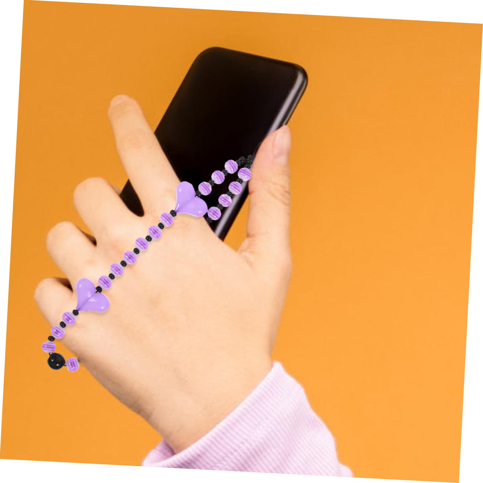 DOITOOL 2 Piezas Amor Cadena Para Teléfono Móvil Llavero Colgante Cadena Teléfono Portátil Encanto Llaveros Mujeres Cordón Para Llaves Bolsa Colgante Cadena Pulsera Cordón Teléfono Cordón