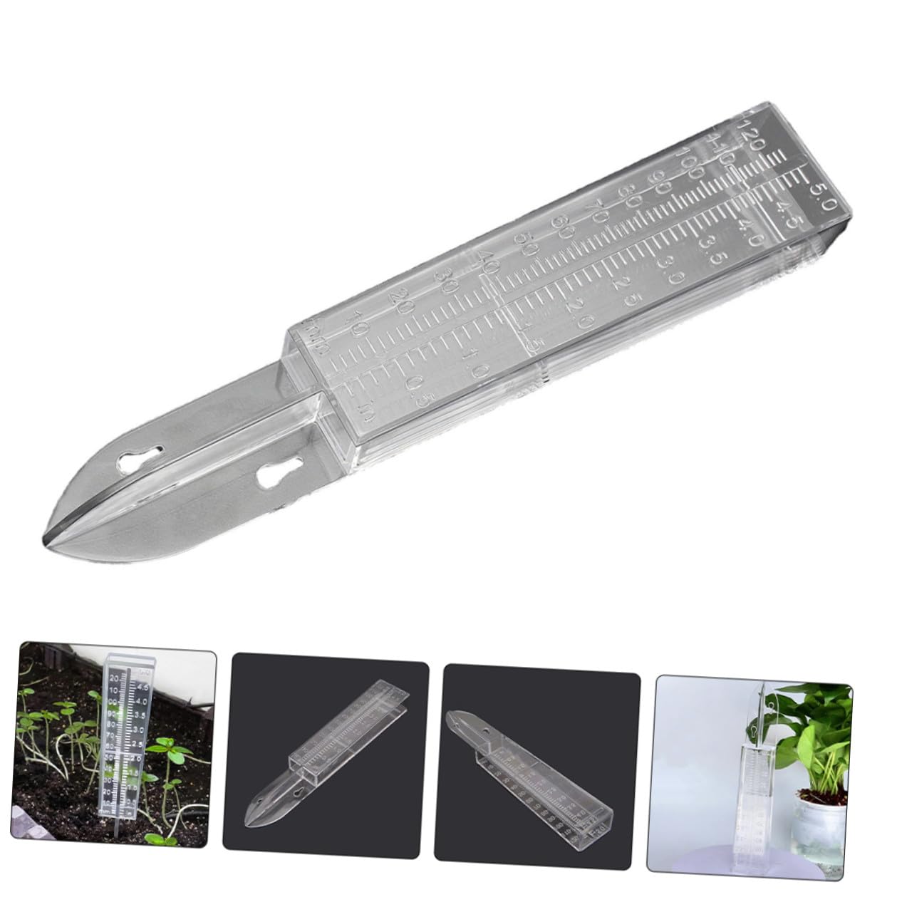 jojofuny Pluviometro da Giardino 6 Pezzi in Plastica Ps Misurazione Precisa della Pioggia Resistente alle Intemperie Design Elegante per Giardinaggio Esterno