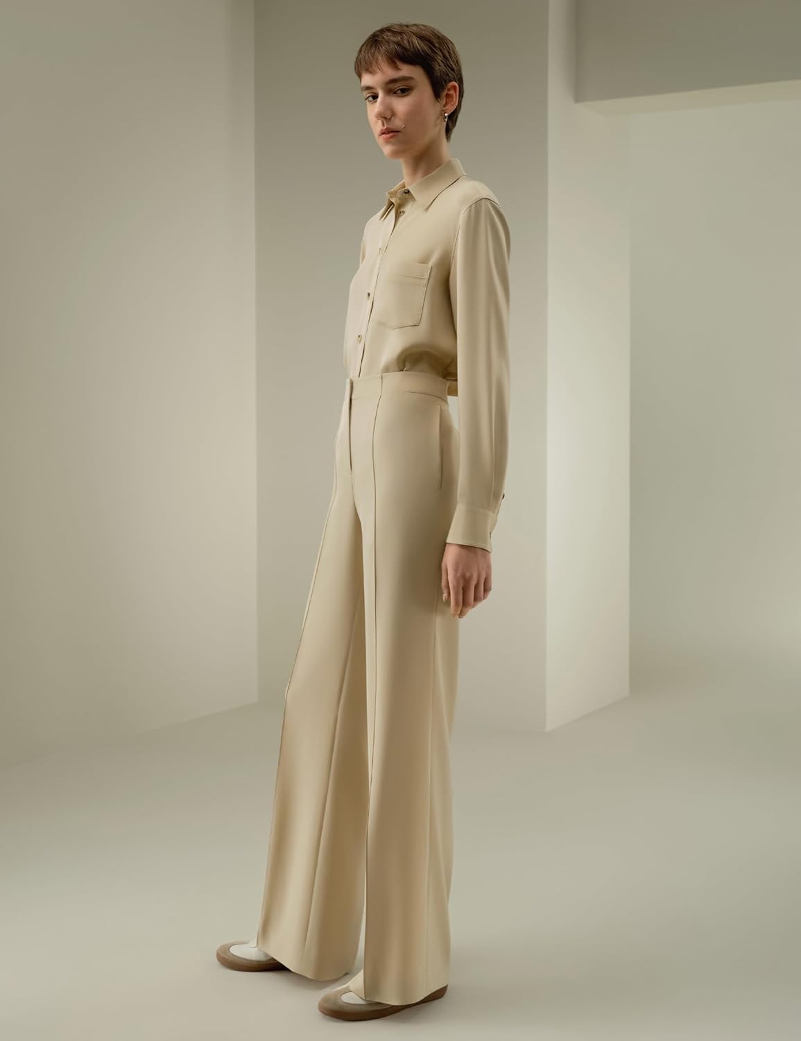 LilySilk 100% Silk Trousers for Women Straight Leg Pants Flattering Fit - Image 2