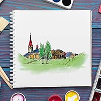 Vista 3 de 3 sellos transparentes de fondo de árboles para hacer tarjetas y diario, sellos de silicona para casas del bosque, sellos de goma para álbumes