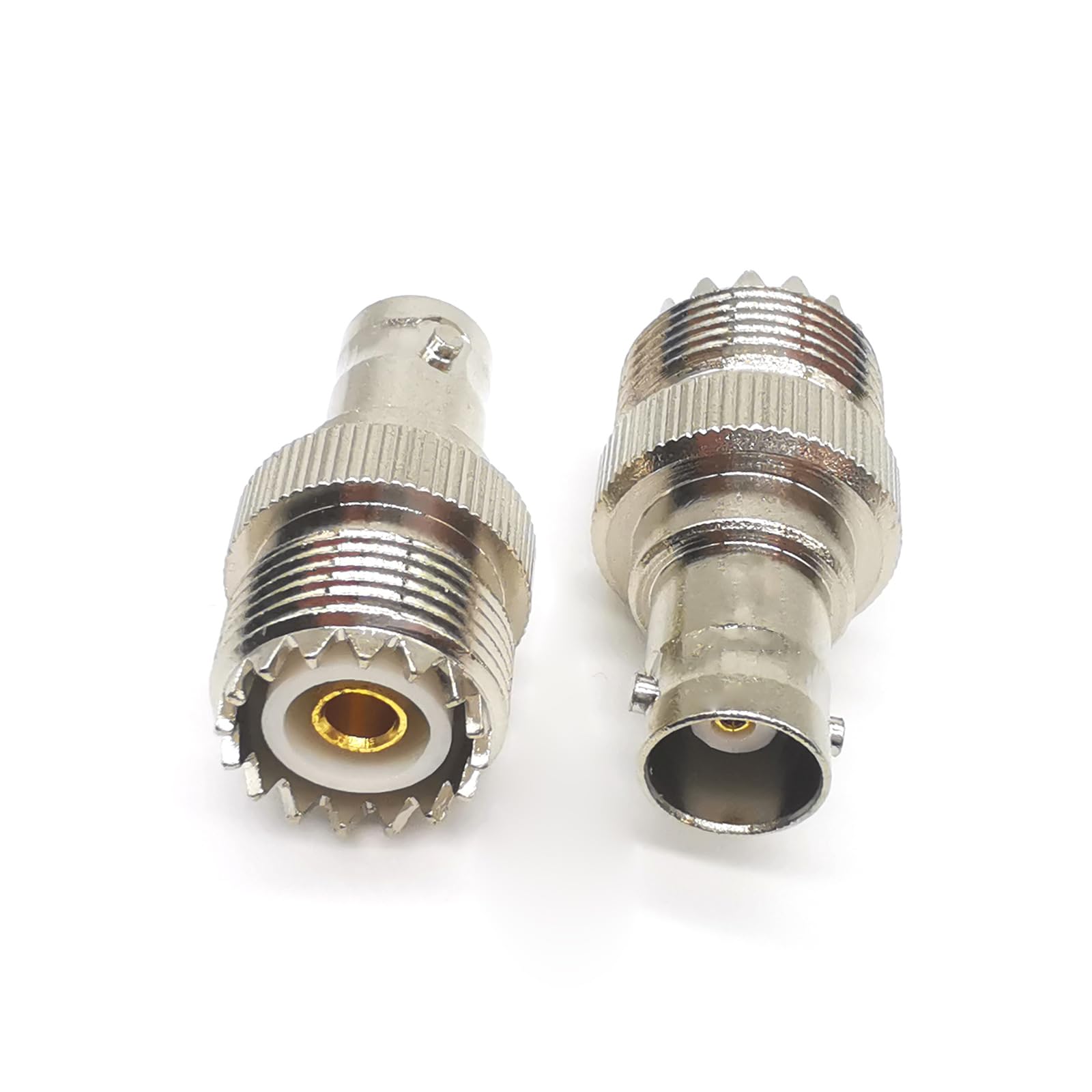 2 x adapter radiowy SO239 do BNC CB, złącze koncentryczne BNC PL259, złącze żeńskie UHF do żeńskiego kabla koncentrycznego BNC do radia CB, radia, anteny, przedłużacz kabla koncentrycznego
