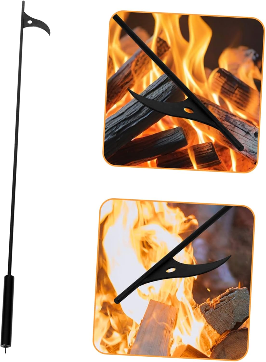 Steel Fire Poker for Outdoor BBQ Indoor Fireplace Sturdy Fireplace Tool Lightweight Steel Fire Pit Poker for Convenient Grilling and Bonfire Use