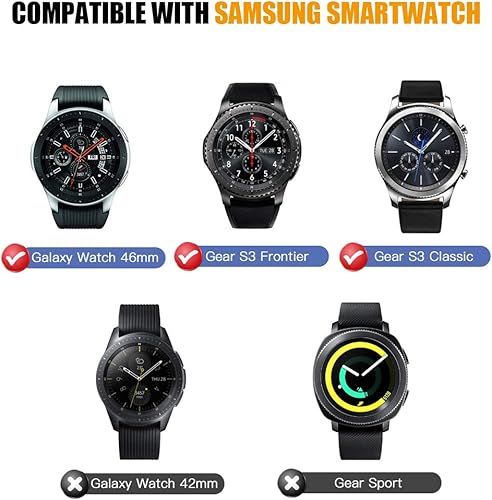 Miniatura 2 de MoKo Anillo de bisel compatible con Samsung Gear S3Galaxy Watch 1.811 in, cubierta adhesiva de bisel de reloj inteligente, protector de acero