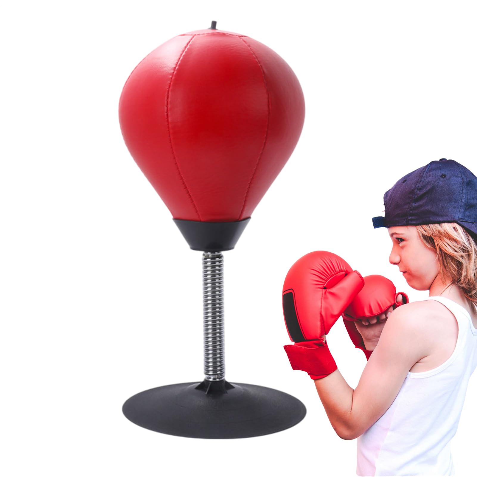 - Strong Suction Desktop Punching with Suction Cup, Inflatable with Pump, Stress Relief Toy | Desktop Punching for Coworkers, Friends