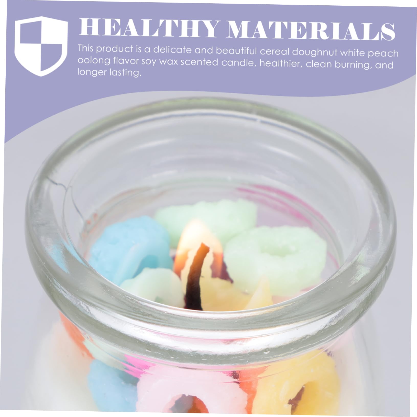 PACKOVE 2 Stück Duftkerze Donut aus Sojawachs Aromakerze mit Angenehmem Oolong Geschmack für Schlafzimmer und Aromatherapie Stilvolles
