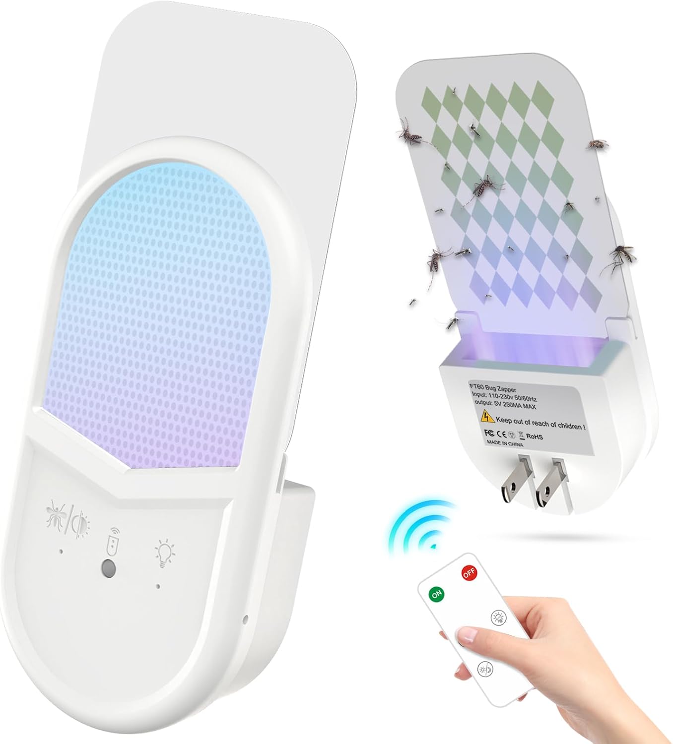 Amazon.com : Flying Insect Trap, Remote & Touch Control Fly Trapper ...