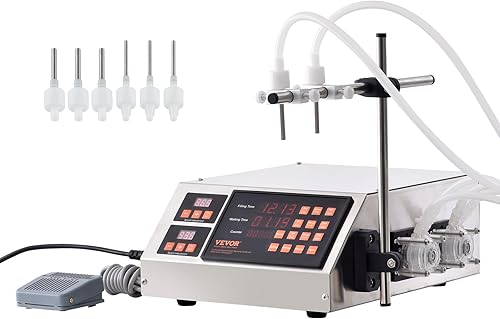 VEVOR Máquina de llenado de líquidos, capacidad de llenado de 0.2-22.0 fl oz, máquina automática de llenado de botellas, máquina embotelladora,