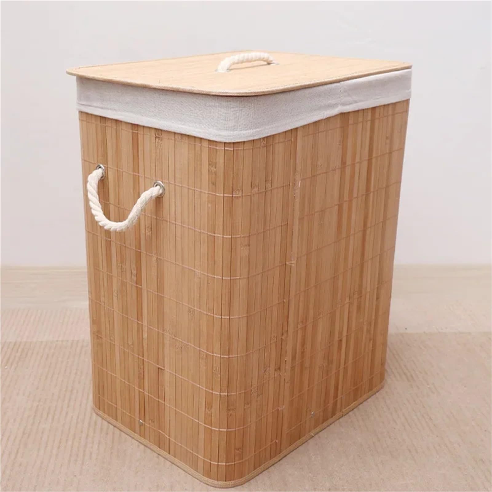 Washing Basket Washing Basket Foldable Laundry Basket with Lid 60l Capacity Storage Bin for Efficient Home Clothes Organizer