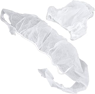 Roupa íntima para incontinência, 20 peças de roupa íntima feminina descartável portátil para viagem ao hospital branca macia e respirável de algodão pós-parto