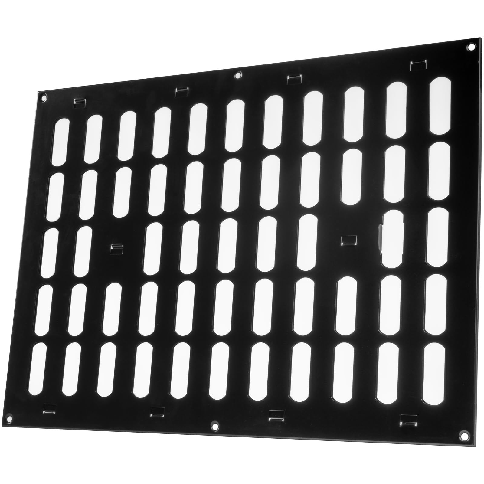 Vent Systems 400 x 300 mm / 16" x 12" Inch Vent Cover, Black Adjustable Metal Grill Cover, Air Supply Ventilation