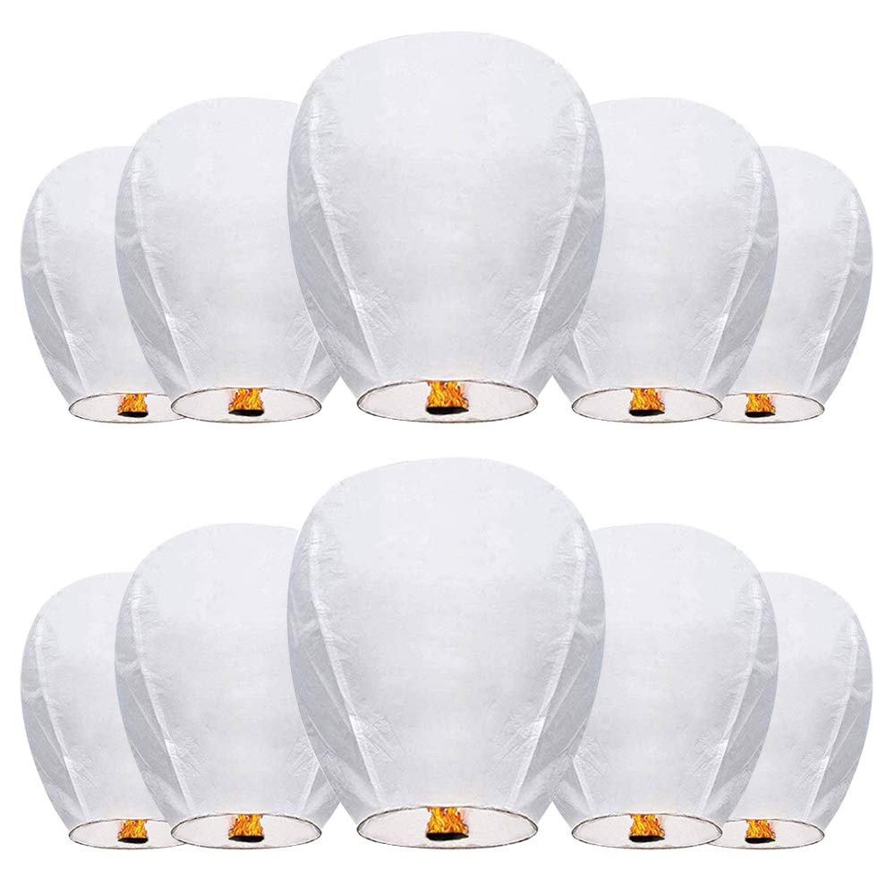 Buy 10 Pack Wishing Lanterns 35.4″ Refined Floating Lanterns Made of