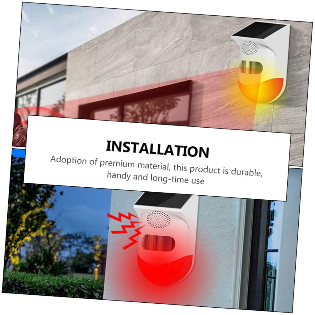 Rilevatore a Infrarossi Solare per Esterni Rosso Ip67 | Abs e Silicio, Modalità Giorno/notte Intelligente, Allarme Sonoro e Luminoso Forte