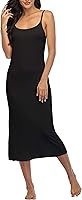 Summienlink Women's Long Full Slip Cami: Soft Viscose Spandex Under Dress Nightgown with Adjustable Straps