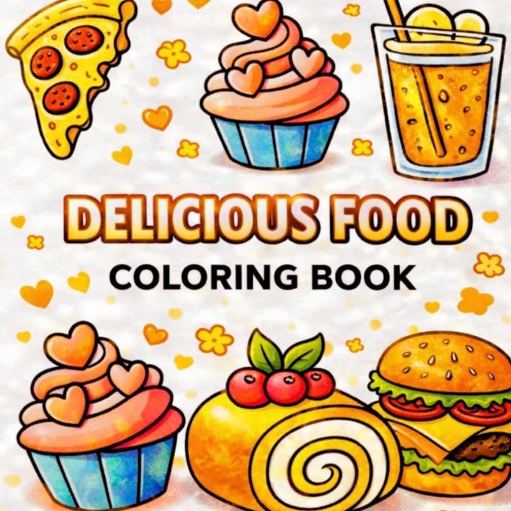 Delicious Food: Coloring Book