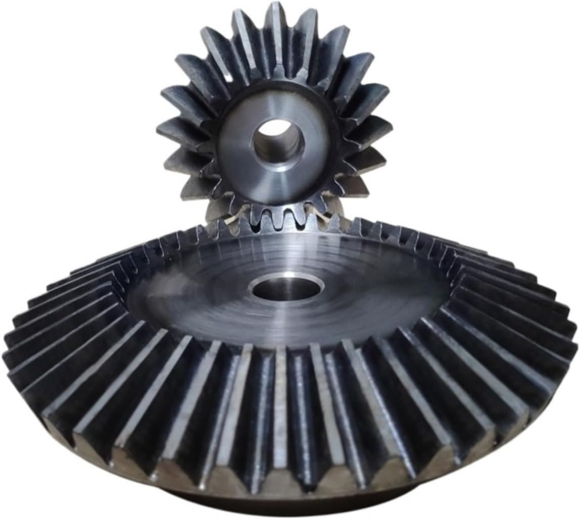 Gear Teeth Spiral Bevel Gear Speed Ratio Bevel Gear 1pair Single 1.5 Module Bevel Gear 1:3/4 15/45 20/60 Teeth with Keyway Steel Bore 5mm-20mm Mechanical (Color : 2pair, Size : 2.5M15T-45T)