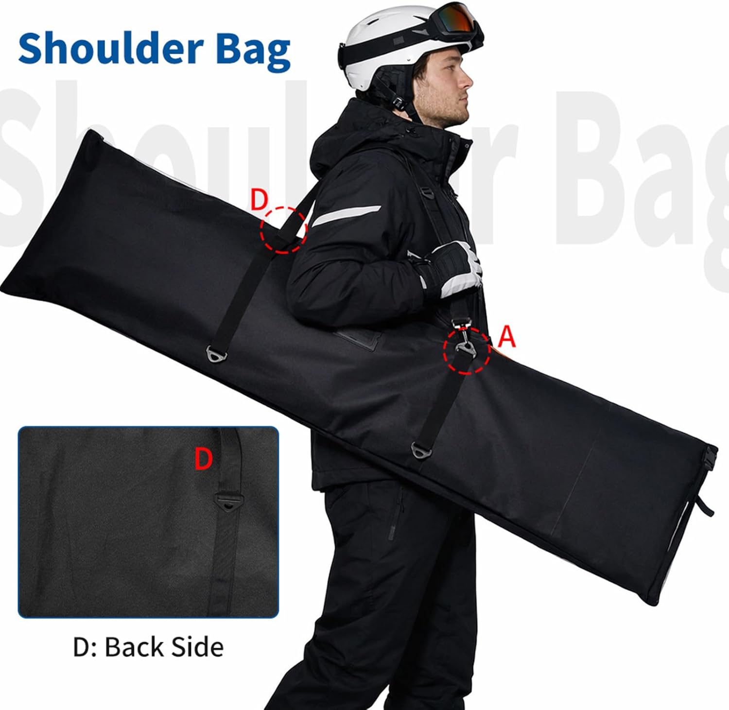 Snowboard Bag - Waterproof Protective Winter Gear, Snow Ski Bags Storage Pouch for Men Women Youth, Foldable Travel Carrying Case | for Professionals Training Adults Competition Sports 2026