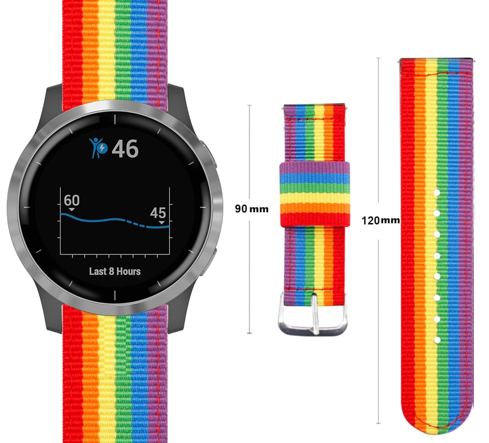 Compatible Avec Garmin Vivoactive 4 Bracelet,22Mm Slibération Rapide Silicone Souple Fermoir En