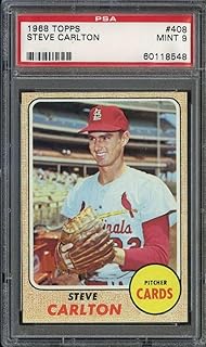 1968 TOPPS #408 STEVE CARLTON PSA 9 CARDINALS HOF