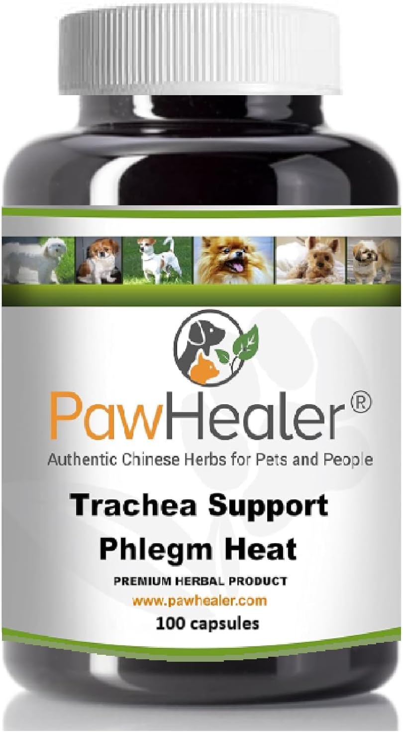 PawHealer Trachea Support Dog Cough Remedy for Collapsed Trachea - Loud, Honking Cough Relief - 100 Capsules