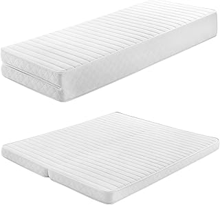 LESJA Klappbare Matratze 80x200 / 160x200 – Faltmatratze für Tagesbett, Divan & Gästebett – Orthopädische Schaumstoffmatratze – Platzsparende Ersatzmatratze für Schlafsofa