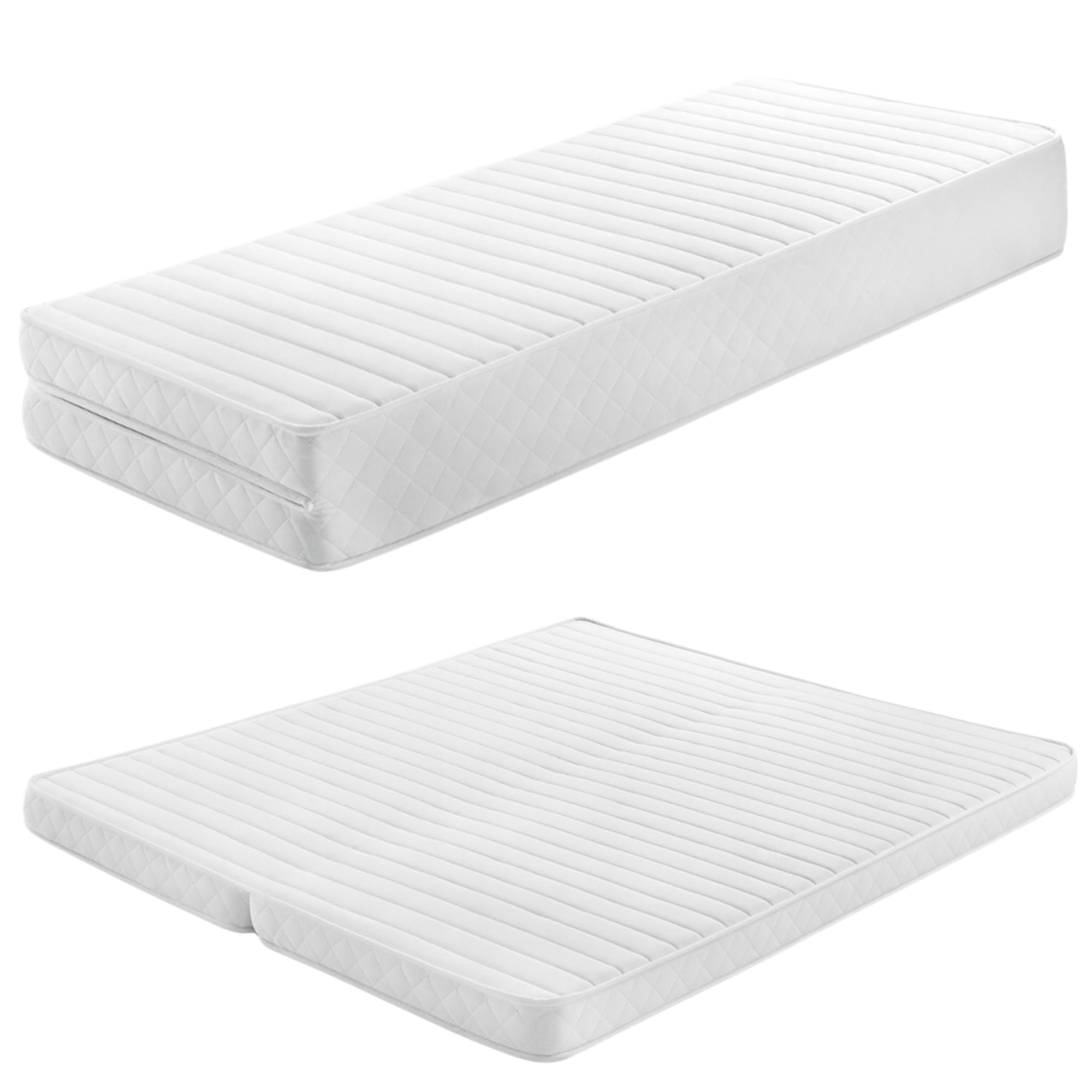 LESJA Tagesbett Matratze 80x200 / 160x200 – Orthopädische Schaumstoffmatratze für Ausziehbett & Schlafsofa – Faltbare Ersatzmatratze mit 7-Zonen Komfort – H4 Mittelfest