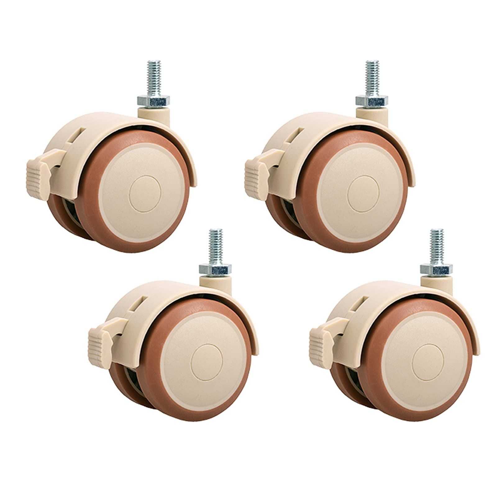 Zguouzantye One Color 4 Swivel Stem Casters For Furniture With Brakes