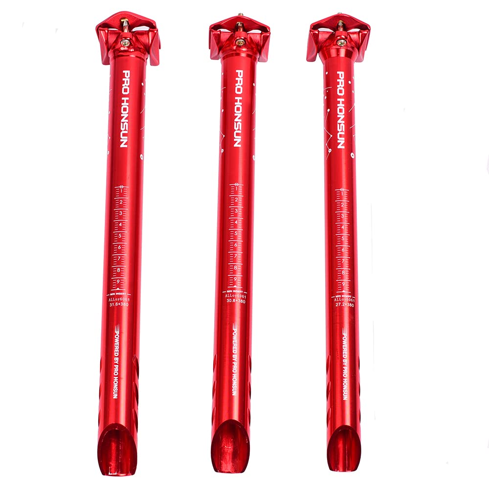 Tiges De Selle Pour VéLo Tube de siège de vélo 27.2 30.8 31.6 * 380mm de tige de selle de tige de bicyclette résistant aux chocs Cnc Alliage Montagne Road Bike Sightpost Vélo Tige De Selle Suspendue (