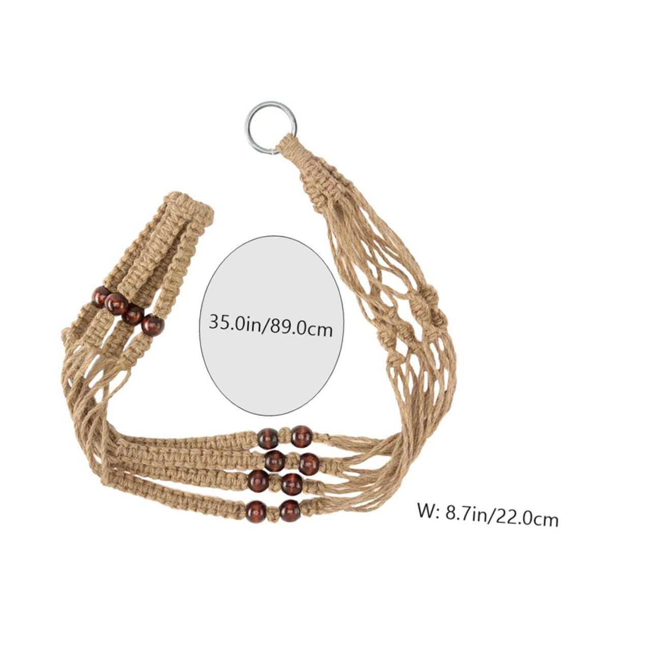 UKCOCO Lot De 3 Paniers Suspendus en Jute Et Macramé pour Plantes D'Intérieur en Corde De pour Pots De Fleurs en