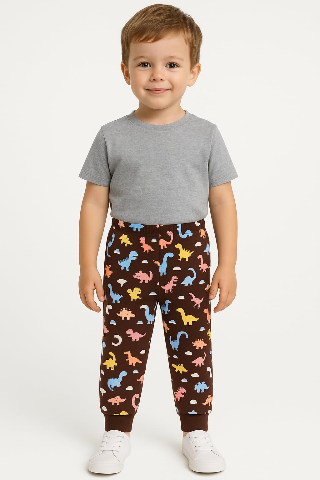 UZARUS Cotton Pyjamas Pants With All Over Print For Baby Boys Unisex (Bright Colors, Regular Fit, Pack Of 5) 3Y To 4Y Multicolour - Pajamas, 3 Years-4 Years 2