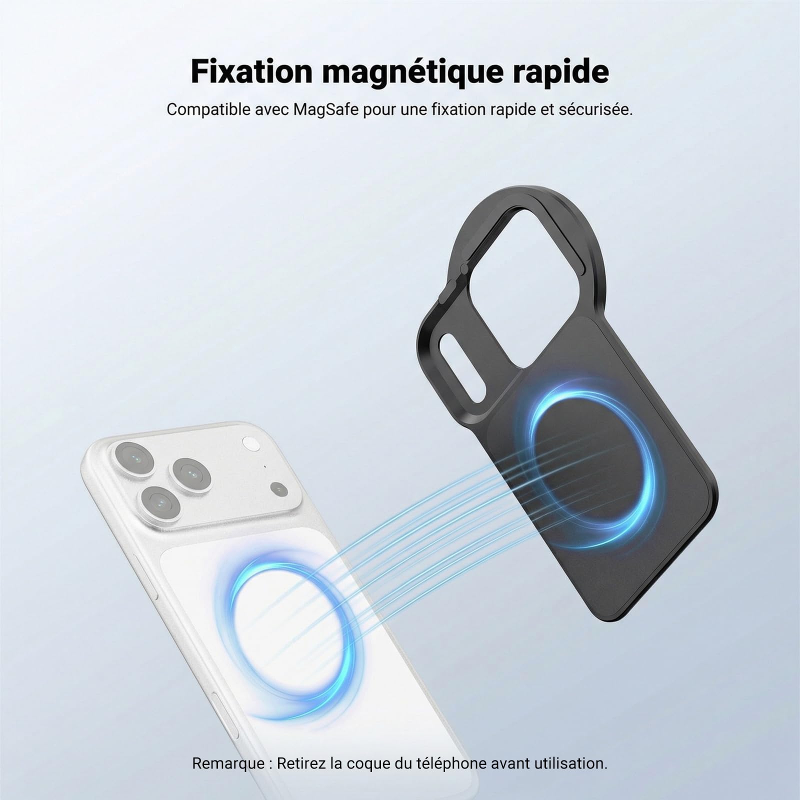 NEEWER 6,9" Adaptateur de Filtre magnétique pour Objectif téléphone avec Filtre à densité Neutre Variable de 67mm (ND 2-32), Compatible avec iPhone 12/13/14/15/16/17 Pro Max&14/15/16 Plus (MagSafe)