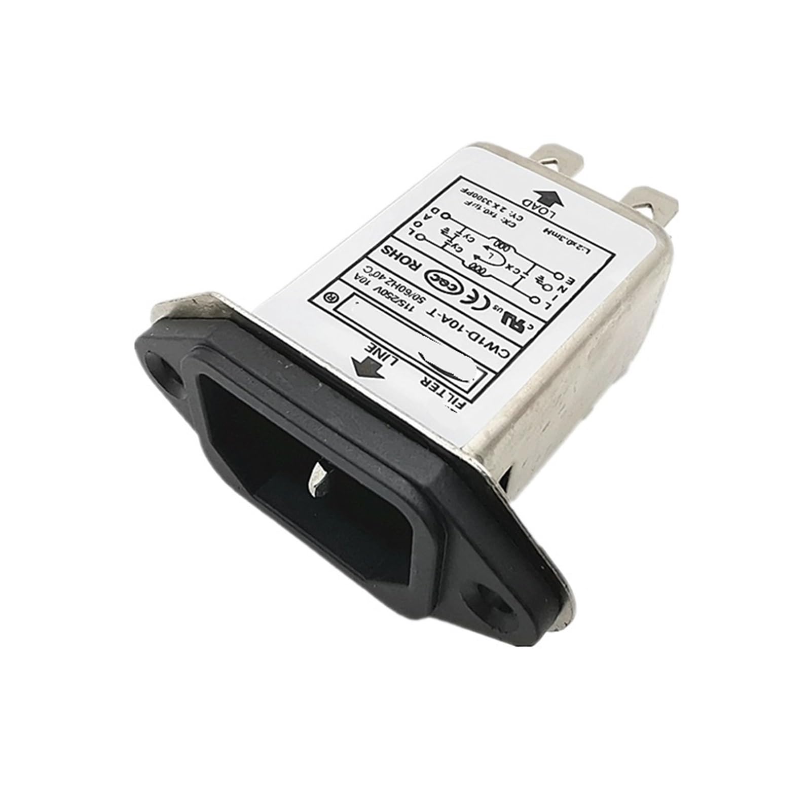 0P7br328b One Color With Insurance Socket Power Filter Cw2a-10A-T 220V 10A 6A Purification Single-Phase(Cw1d -10A -T Large Side 10A)