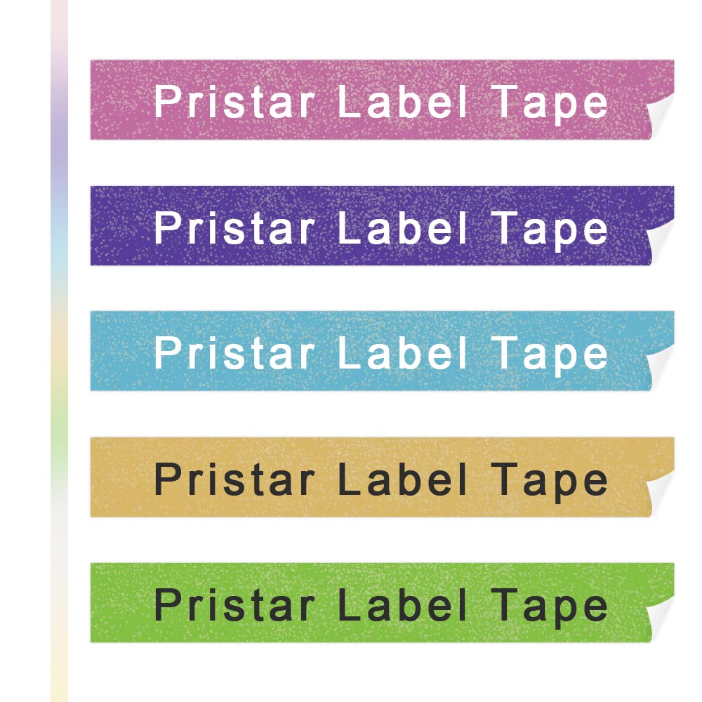 Pristar Confezione da 10 nastri di ricambio compatibili per Dymo COLORPOP D1 12 mm 1,2 cm nastro per etichettatrice Colorpop LabelManager 160 280 360D 420P PnP, viola/rosa/blu/verde/oro glitter