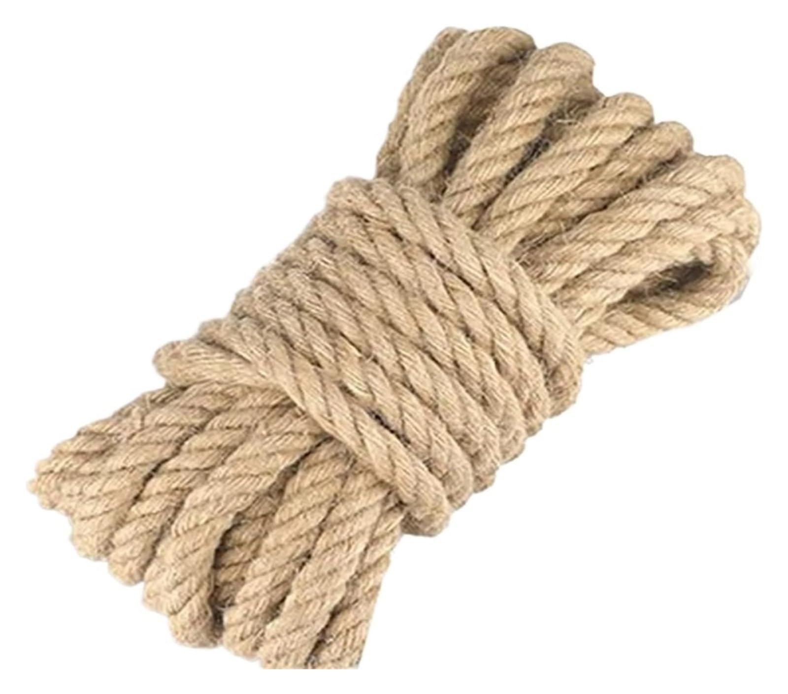 Corde en Jute Naturelle, Ficelle De Jute Paquet 10-14mm 10 Mètres(14mm 10meters)