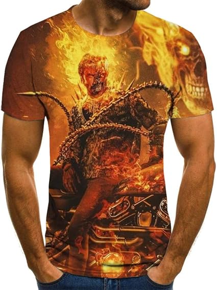 Maglietta Uomo Donna Con Stampa 3D Divertente, Tml00089gc, Manica Corta, Girocollo, Taglia 4XL, Poliestere Traspirante