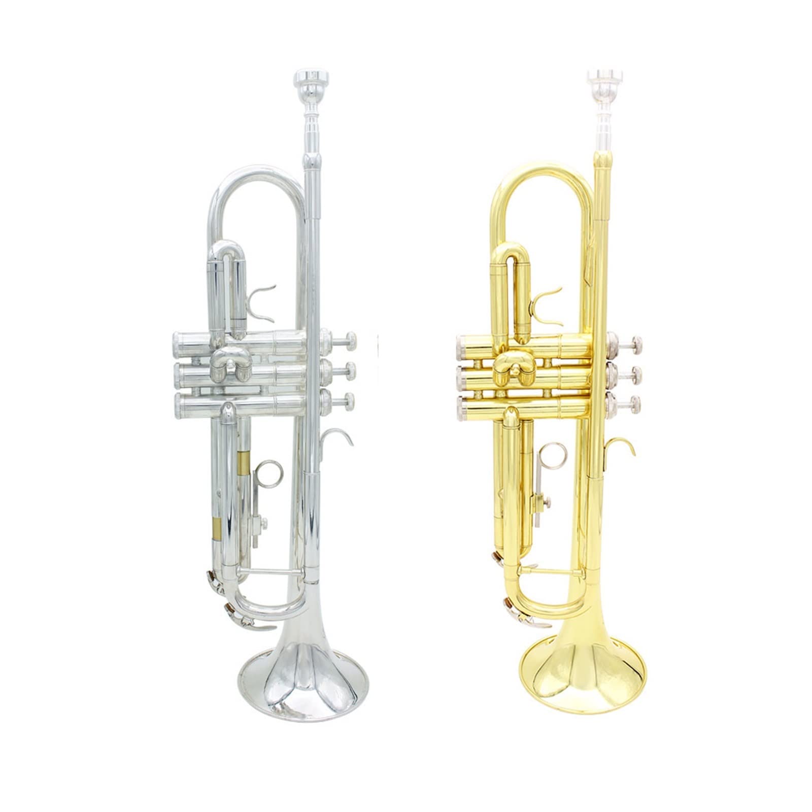 VSOLS Trompete BB B Flat Messing Exquisit mit Mundstückhandschuhen Musikinstrumente (Color : Yellow 1)