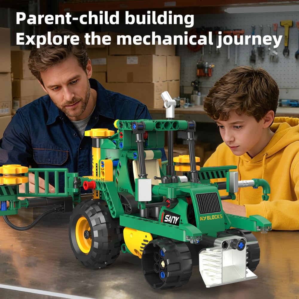 Robot Tractor 5 en 1 Programable para niños | Kit de Robótica Stem con Control Remoto | Juego de Construcción Educativo para Aprender Ingenieria