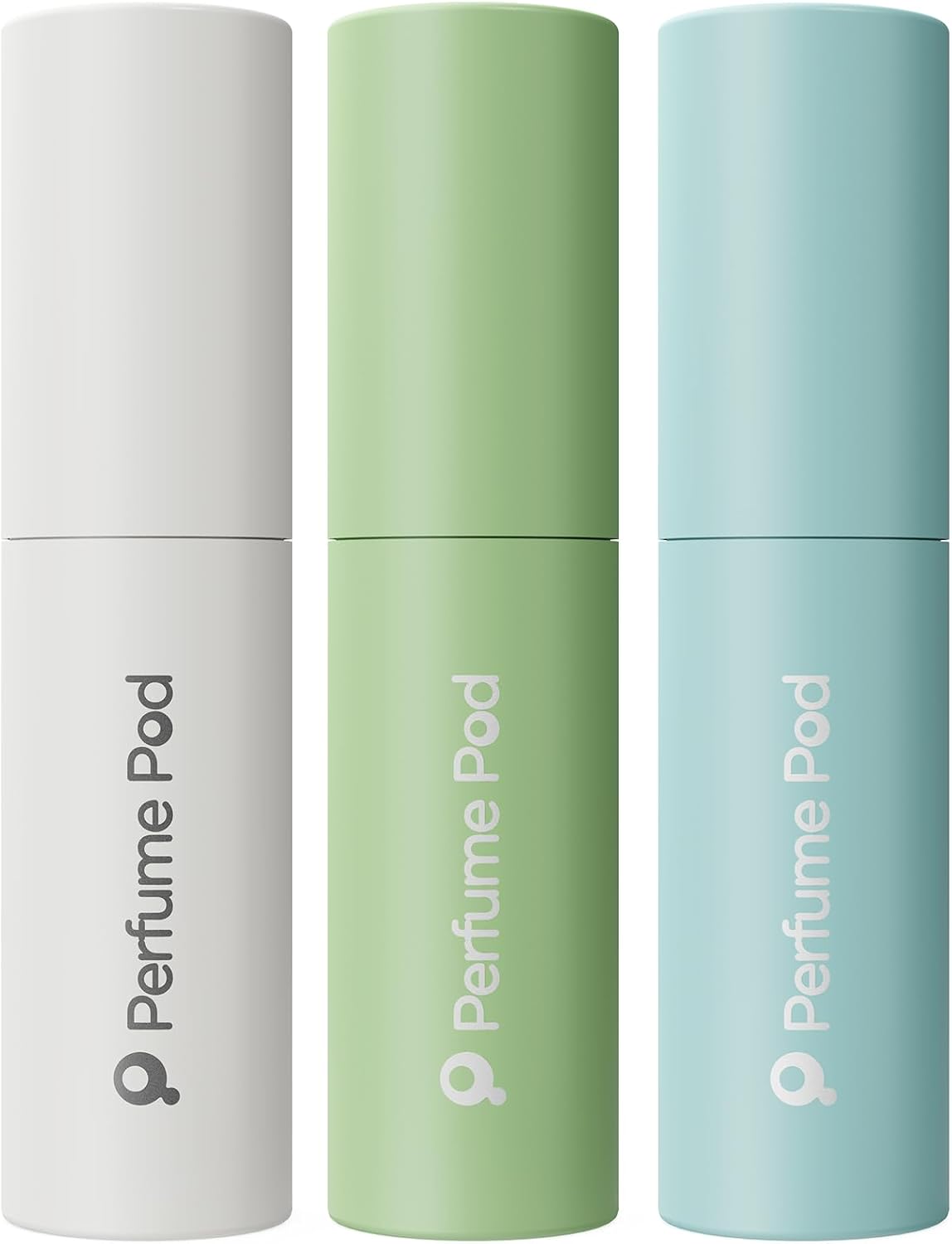 Perfume Pod TANGO Travel Perfume Atomizer Bundle, 3 Pack, White, Aqua and Sky Blue