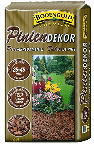Pinienrinde Bodengold 25-45mm 60 L Bodengrund Dekomulch Rindenmulch Terrarienerde