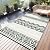 Uphome Outdoor Rug 5x8 Waterproof, Reversible Foldable Boho Plastic Straw Rug for Patios, Lightweight Indoor/Outdoor Area Rug, Tribal Geometric RV Camping Rug for Balcony Deck Picnic, Gray/Black