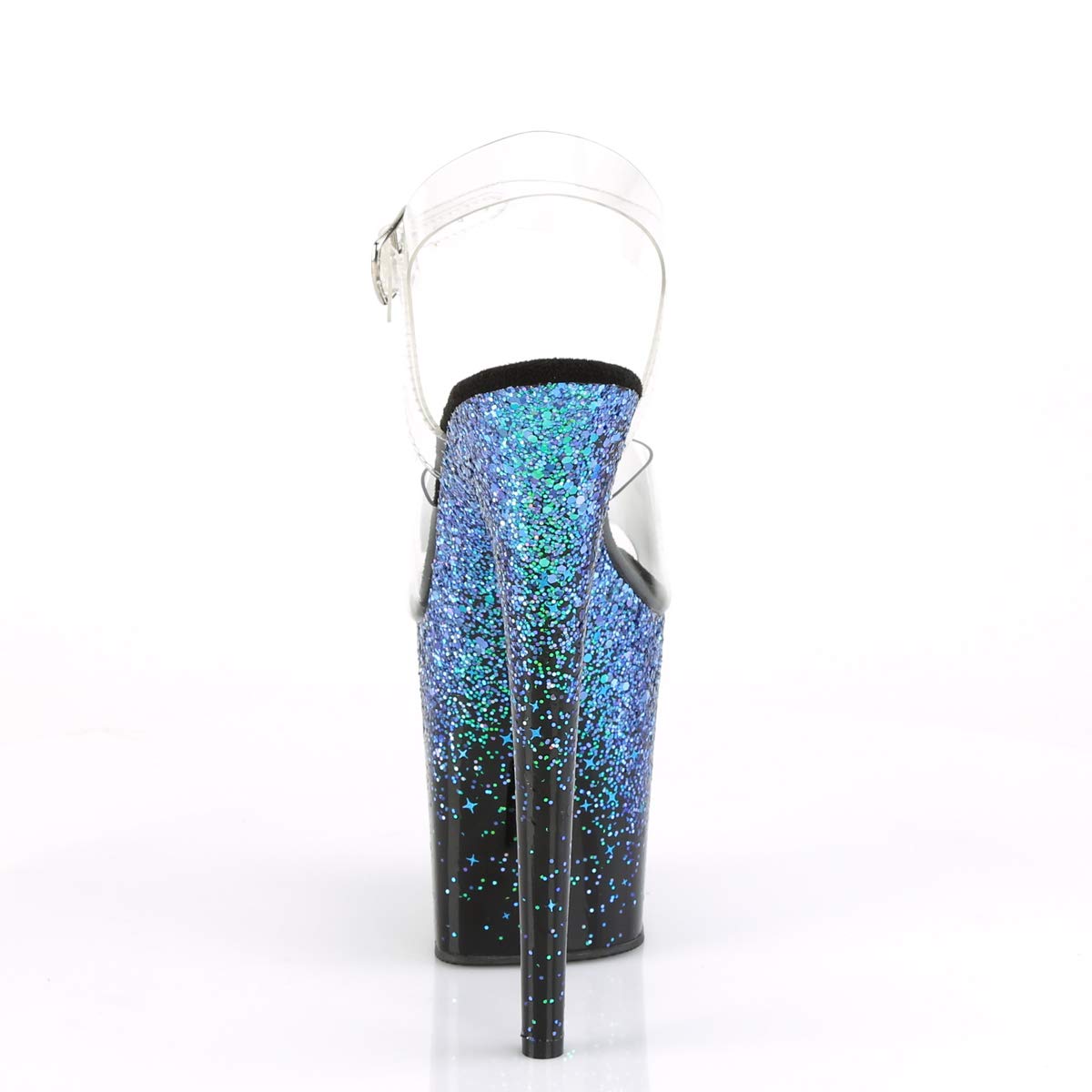 Pleaser FLAMINGO-808SS Clr/Blk-Blue Multi Glitter UK 3 (EU 36)