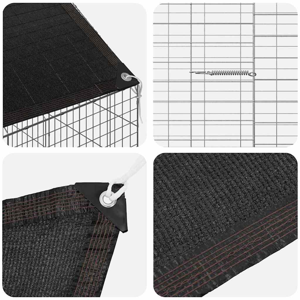 vidaXL Jaula para Conejos Plateado 400 x 78 x 78 cm Acero Galvanizado