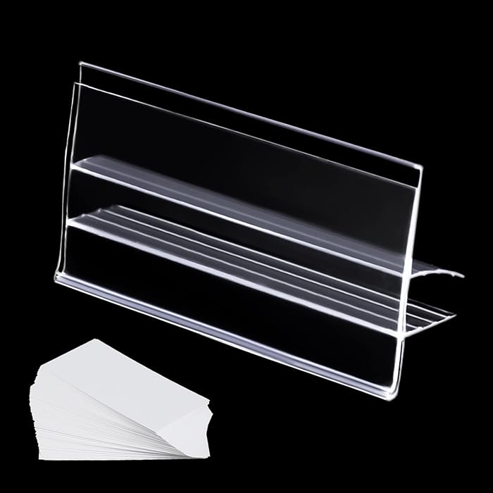 Buy 40 pcs Label Holders for Glass Shelving Plastic Label Holder Price