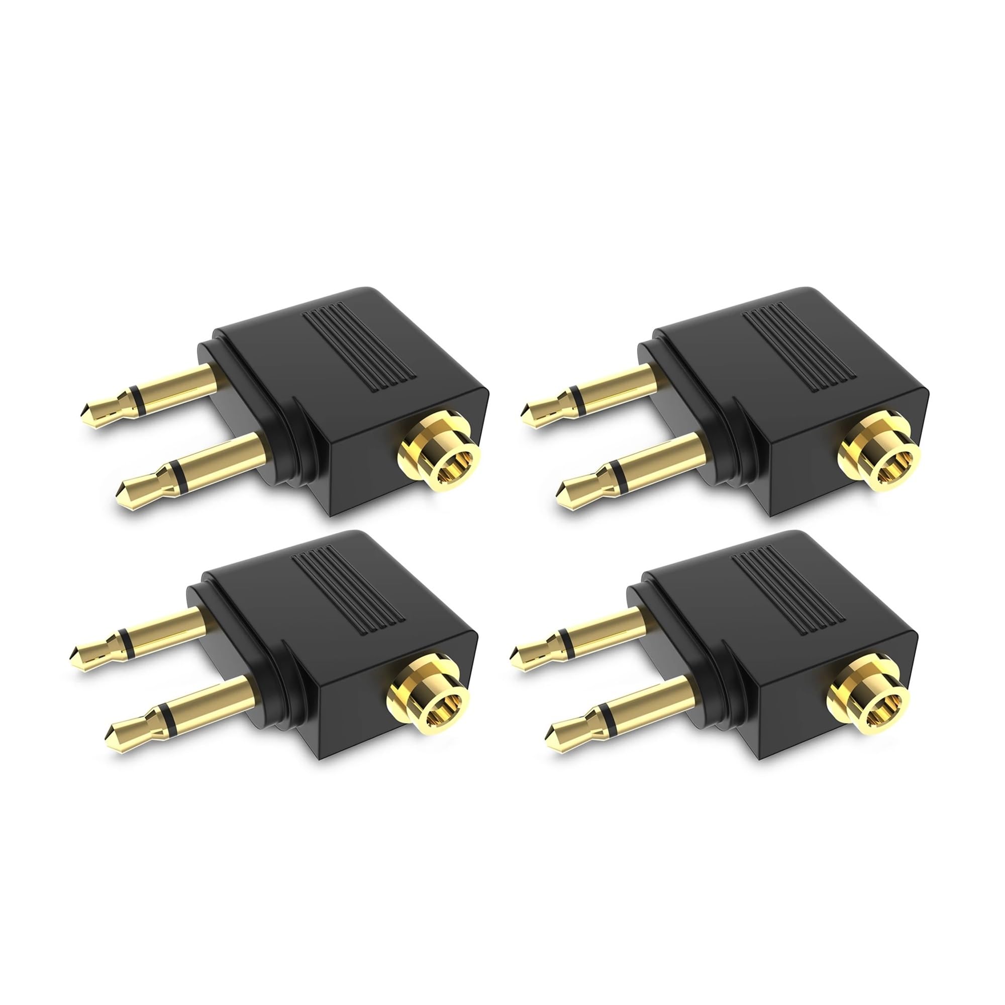 2/4/8 adattatori audio da 3,5 mm mono doppio maschio a jack stereo femmina, per cuffie da viaggio aerei e auricolari (4 pezzi)
