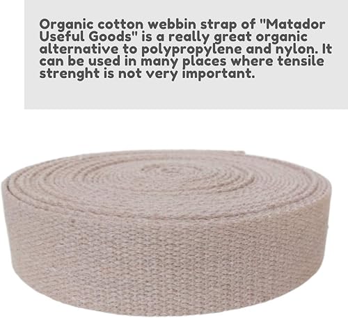Miniatura 4 de Correas de algodón pesado de 1 12 pulgadas - Correas para artes y manualidades (natural, 10 yardas) - MATADOR USEFUL GOODS