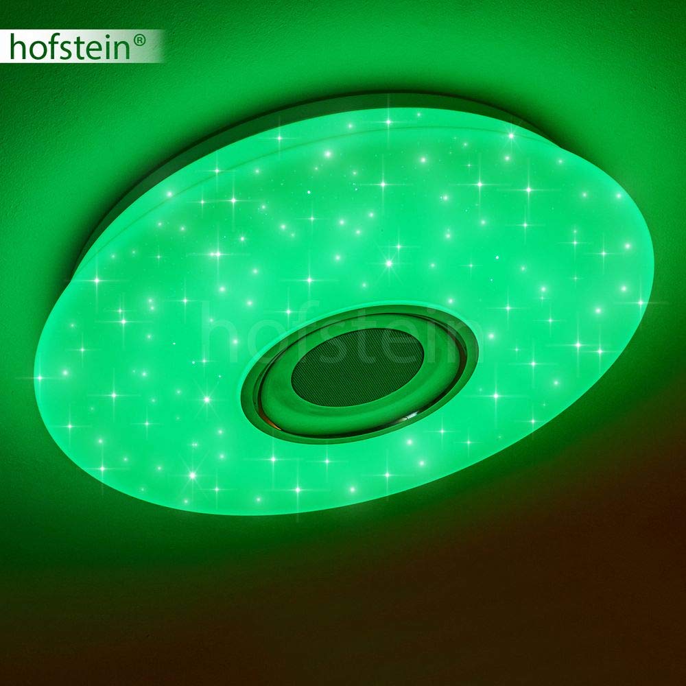 Plafoniera a LED Hemlo con cambia colori RGB e altoparlante Bluetooth