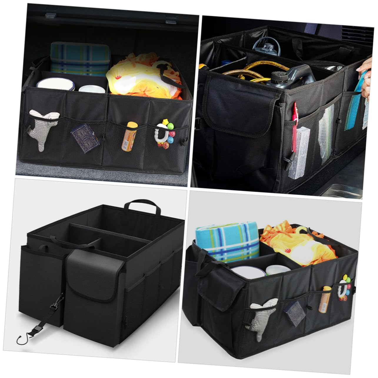 Kofferraum Mehreren und Vielseitig Robust Fächern Taschen mit Organizer Aufbewahrungsbox für Oxford Gewebe Auto