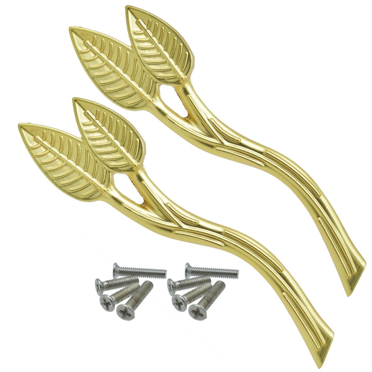 Shyama Craft Resin Tray with Elegant Gold Stainless Steel Handles – Set of 2 Branch-Shaped Handles with Screws, Perfect for Silicone Serving Tray Molds (6 Inch) (Modern)-image-20