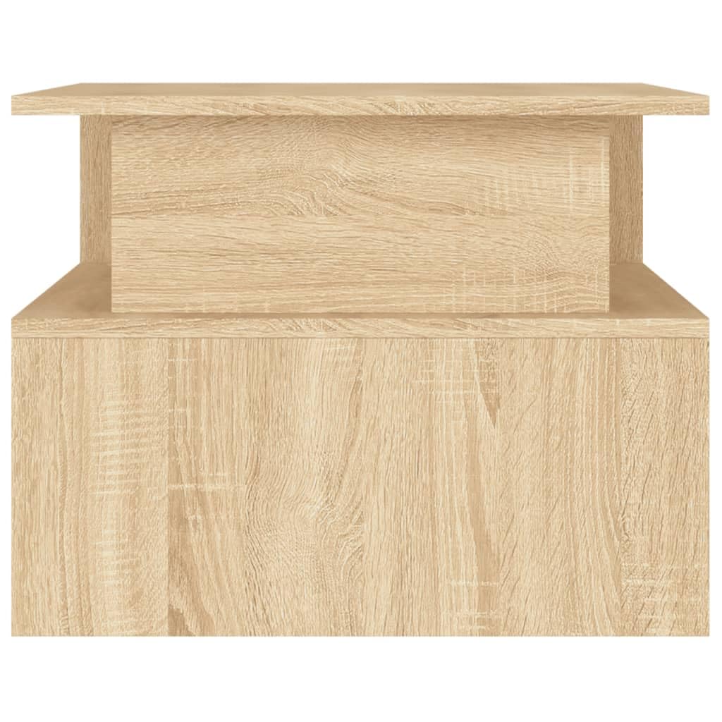 Sonoma - Mesa de centro de roble (90 x 55 x 42,5 cm, material de madera, robusta mesa de salón con espacio de almacenamiento, elegante mesa auxiliar para bebidas y aperitivos)